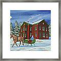 Sleigh Ride With A Full Moon Framed Print
