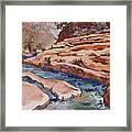 Slide Rock Framed Print