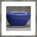 Small Blue Ceramic Bowl Framed Print