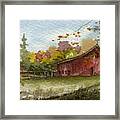 Small Fall Barn Framed Print