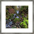 Small Waterfall At Lower Lewis River Falls Framed Print