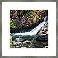 Small Waterfall In Mountain Stream Framed Print