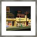 Small World - Plasticville Main Street Framed Print