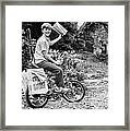 Smiling Newpaper Delivery Boy, C.1970s Framed Print