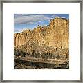 Smith Rock And Crooked River Panorama Framed Print