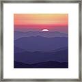 Smoky Mountain Sunset From Clingmans Dome Framed Print