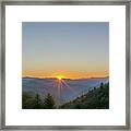 Smoky Mountain Winter Sunrise Framed Print