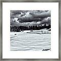 Snow And Clouds Framed Print