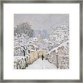 Snow At Louveciennes Framed Print