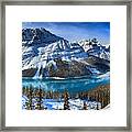 Snow Capped Mountains And Icy Blue Waters Framed Print