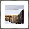 Snow Covered Barn Framed Print