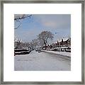 Snow Down Our Road Framed Print