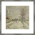Snow Effect By Monet Framed Print