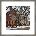 Snow In Colonial Williamsburg Framed Print