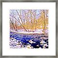 Snow Scene Pennsylvania Woodland Stream Framed Print