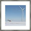 Snow Turbines Framed Print