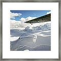 Snowfield Off Airplane Wing - Alaska Range Framed Print