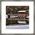Snowy Bridge Framed Print