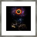 Solar Eclipse 2017 Nebula Bloom Framed Print