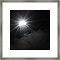 Solar Eclipse In The Clouds Framed Print