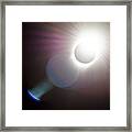 Solar Flare -- 2017 Solar Eclipse In Independence, Oregon Framed Print