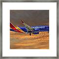 Southwest Airlines Boeing 737-76n 3 Framed Print
