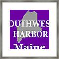 Southwest Harbor Maine State City And Town Pride Framed Print