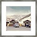 Souvenir Shops, Mountain Pass, France Framed Print