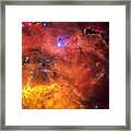Space Image Red Orange And Yellow Nebula Framed Print