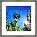 Space Needle Artistic Image #seattle Framed Print