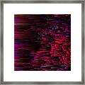 Speeding Neon - Abstract Glitch Pixel Art Framed Print