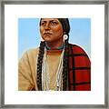 Spirit And Dignity-native American Woman Framed Print