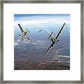 Spitfire And Bf 109 In Battle Of Britain Duel Framed Print