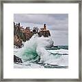 Splash At Split Rock Framed Print