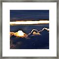 Split In The Cloud Leaking Light Framed Print