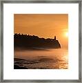 Split Rock's Morning Glow Framed Print