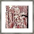 Spooky Surreal Graffiti Fence Framed Print