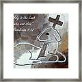 Spotless Lamb With Scripture Framed Print