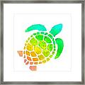 Spray Turtle Framed Print