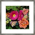 Spring Show 15 Snapdragons And English Daisy Framed Print