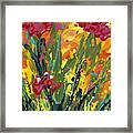 Spring Tulips Triptych Panel 1 Framed Print