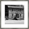 Squire Boone's Mill Black And White Framed Print