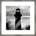 St. Augustine Light B W Framed Print