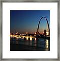 St Louis Arch And Riverfront Framed Print