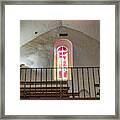 Stain Glass Window Church Castelnou Framed Print