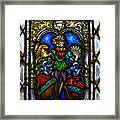 Stained Glass Window - Knights Framed Print