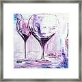 Stained Wine Glasses Framed Print