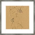 Standing Nude With Large Hat. Gertrude Schiele Framed Print