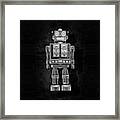 Star Strider Robot Red Bw Framed Print