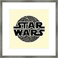 Star Wars Art - Logo - Black Framed Print